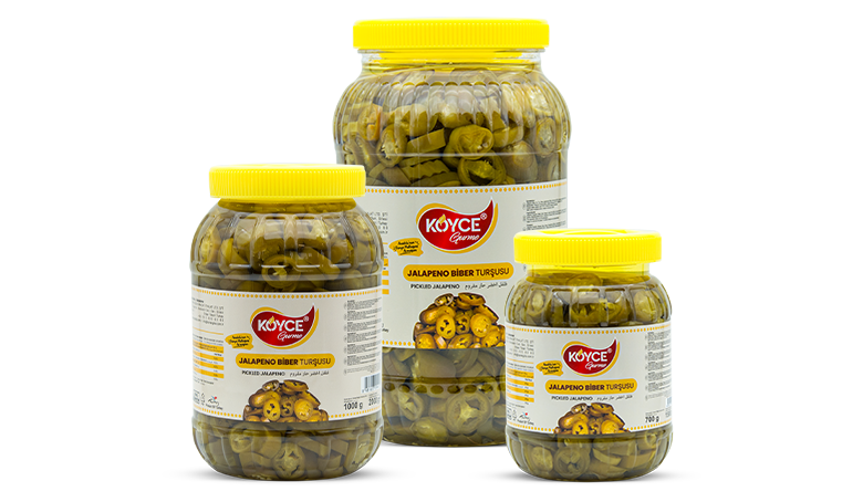 Köyce Gurme Jalapeno turşusu ambalajları